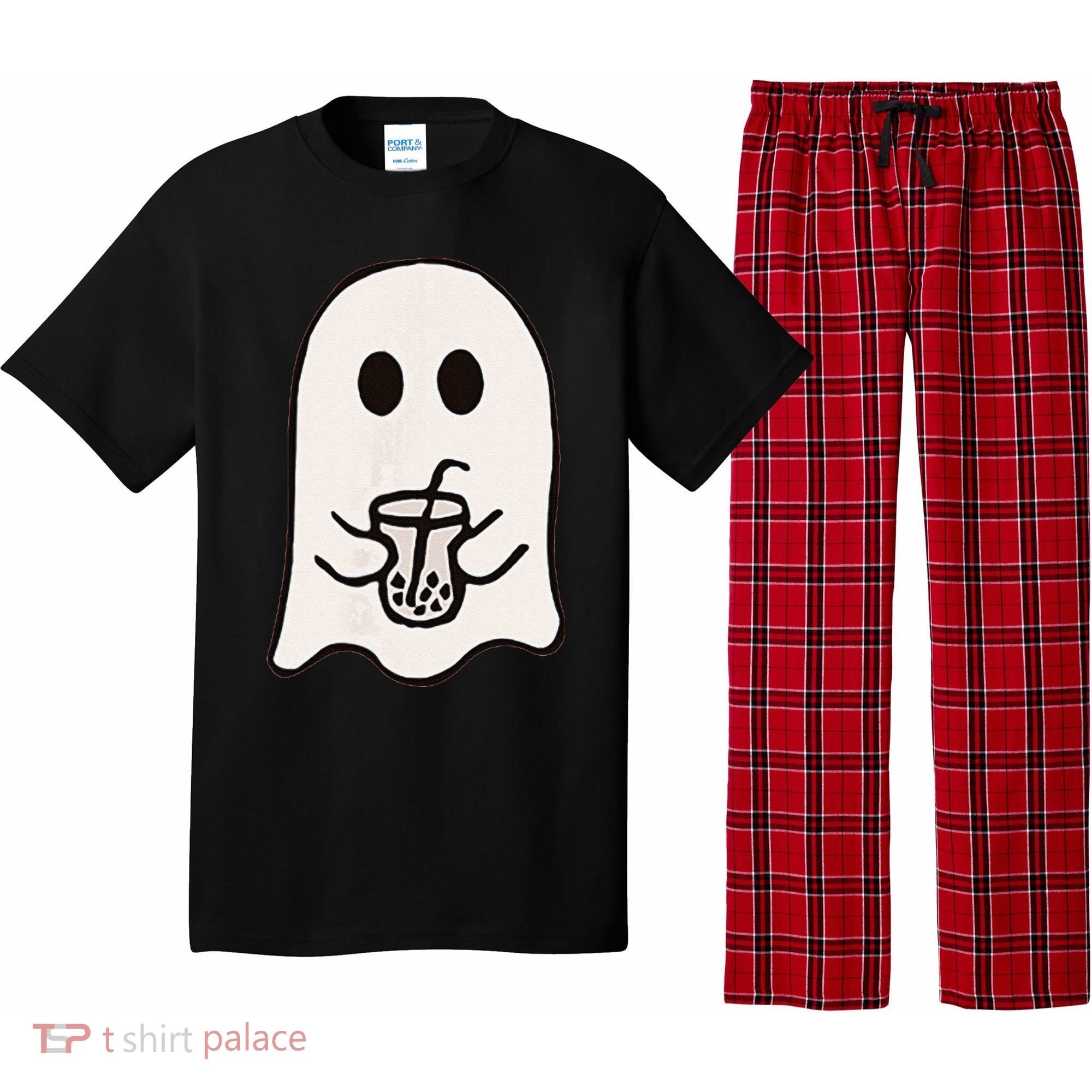 Little Ghost Ice Coffee Happy Halloween Pajama Set