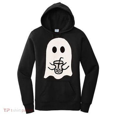 Little Ghost Ice Coffee Happy Halloween Women's Hoodie