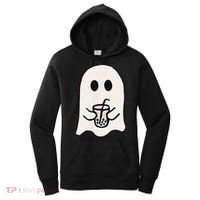 Little Ghost Ice Coffee Happy Halloween Women's Hoodie thumb 0