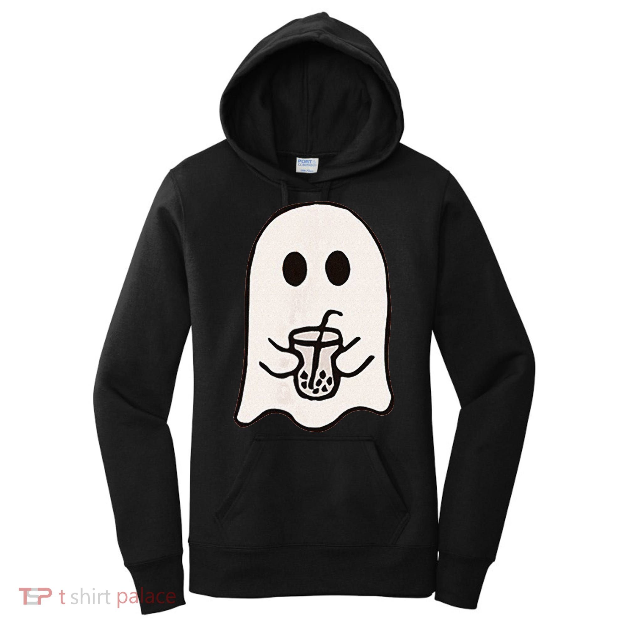 Little Ghost Ice Coffee Happy Halloween Women's Hoodie