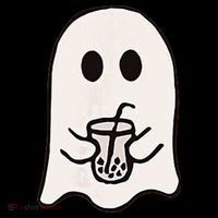 Little Ghost Ice Coffee Happy Halloween Women's Hoodie thumb 2