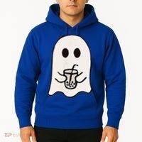 Little Ghost Ice Coffee Happy Halloween Hoodie thumb 2