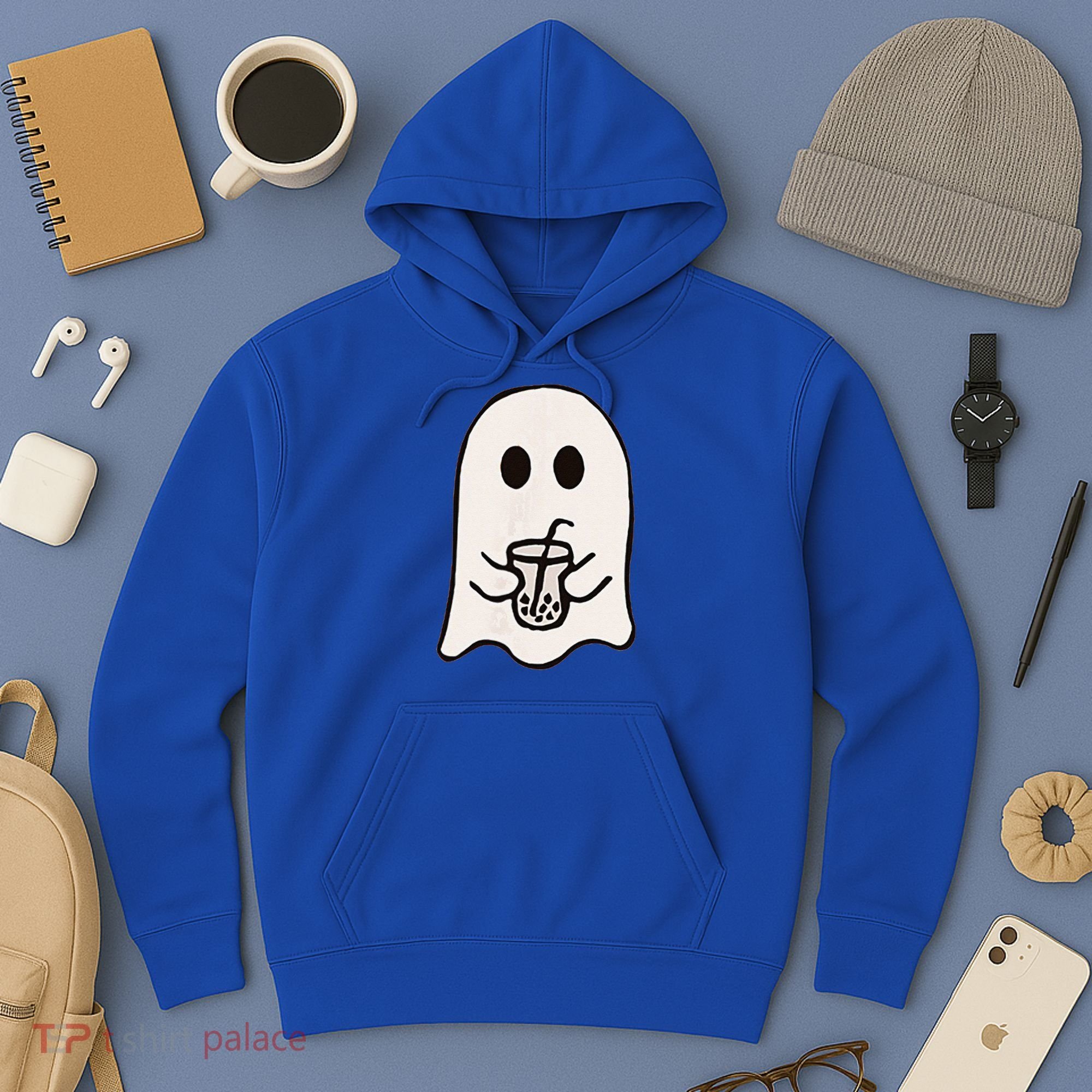 Little Ghost Ice Coffee Happy Halloween Hoodie