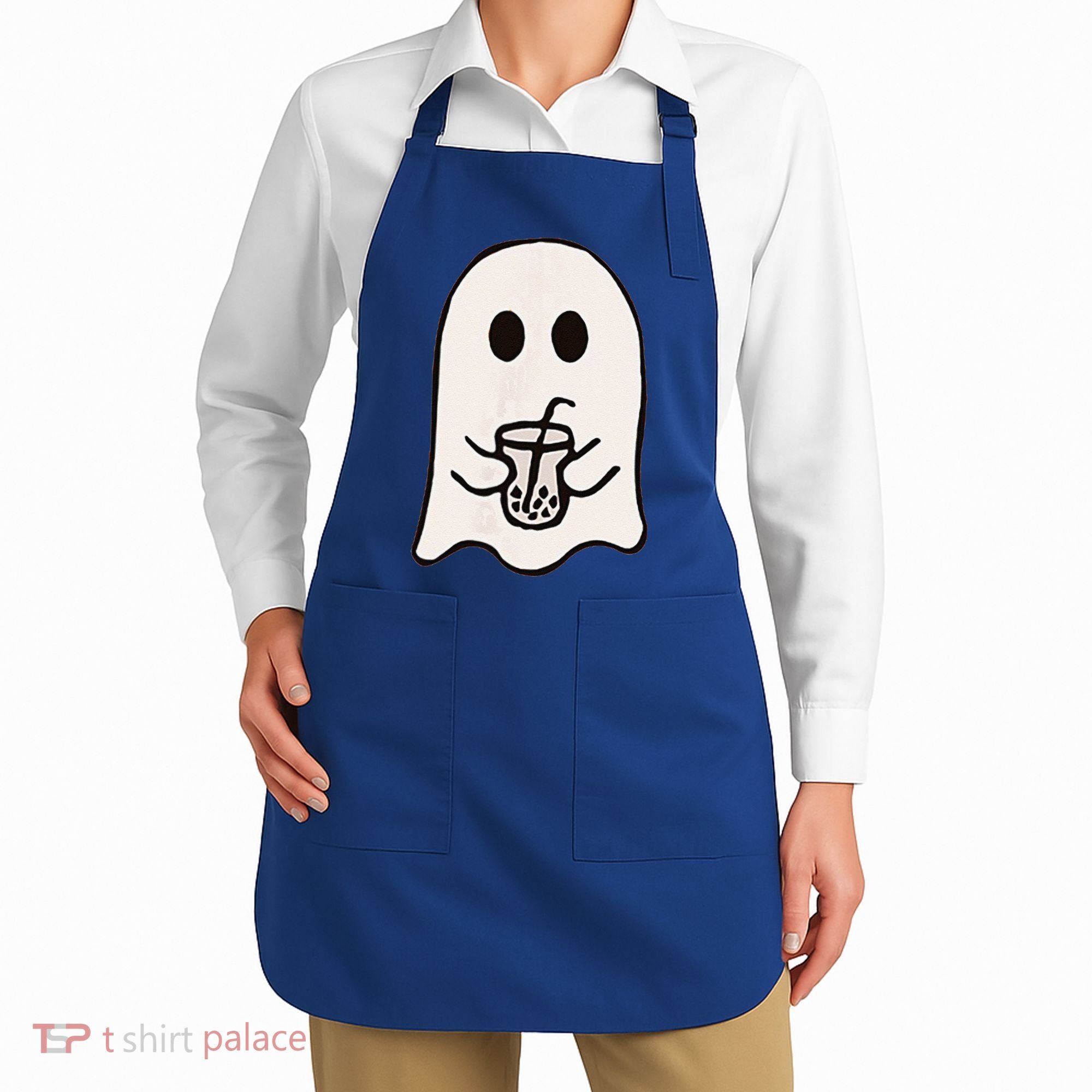 Little Ghost Ice Coffee Happy Halloween Apron