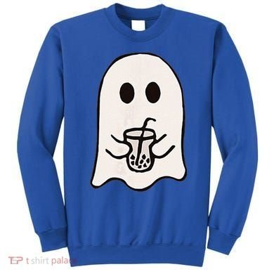 Little Ghost Ice Coffee Happy Halloween Sweatshirt