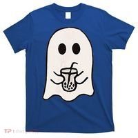 Little Ghost Ice Coffee Happy Halloween T-Shirt thumb 0