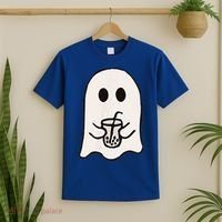 Little Ghost Ice Coffee Happy Halloween T-Shirt thumb 2