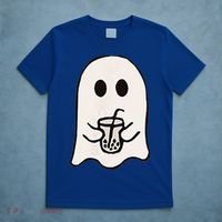 Little Ghost Ice Coffee Happy Halloween T-Shirt thumb 5