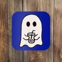 Little Ghost Ice Coffee Happy Halloween Coaster thumb 0