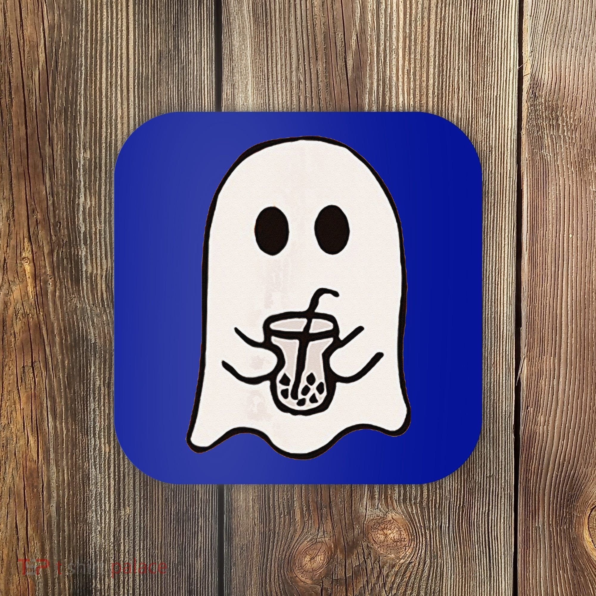 Little Ghost Ice Coffee Happy Halloween Coaster