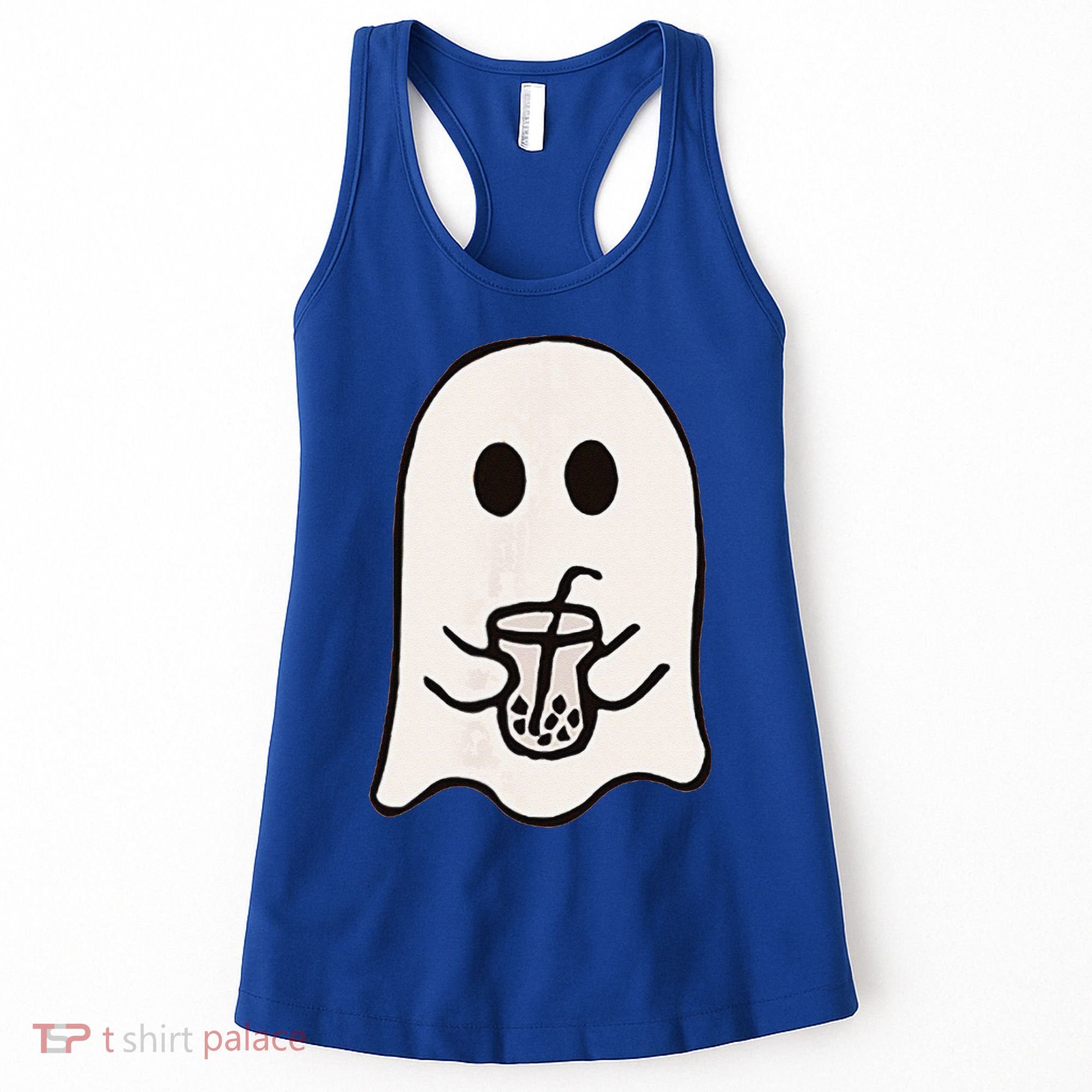 Little Ghost Ice Coffee Happy Halloween Women's Tank Top