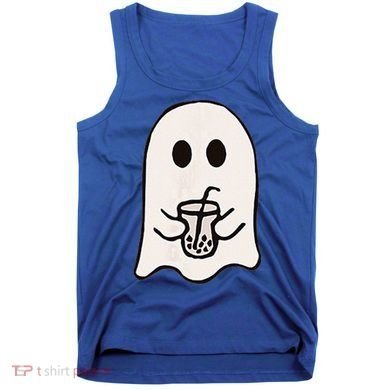Little Ghost Ice Coffee Happy Halloween Tank Top