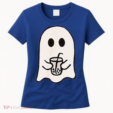 Little Ghost Ice Coffee Happy Halloween Women's T-Shirt