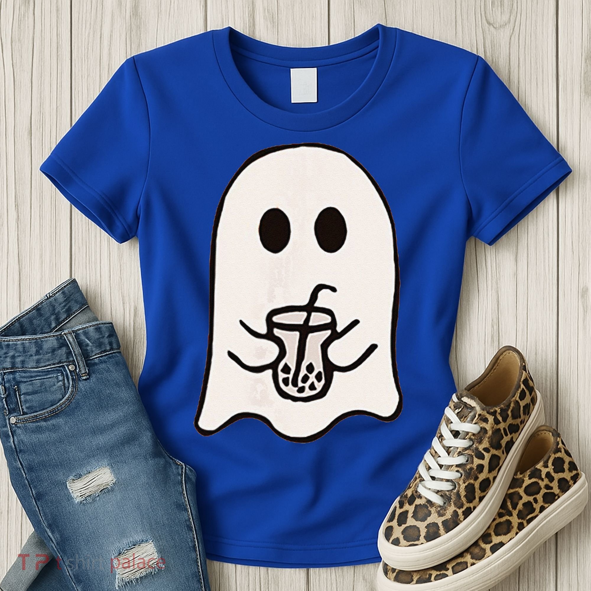 Little Ghost Ice Coffee Happy Halloween Women's T-Shirt