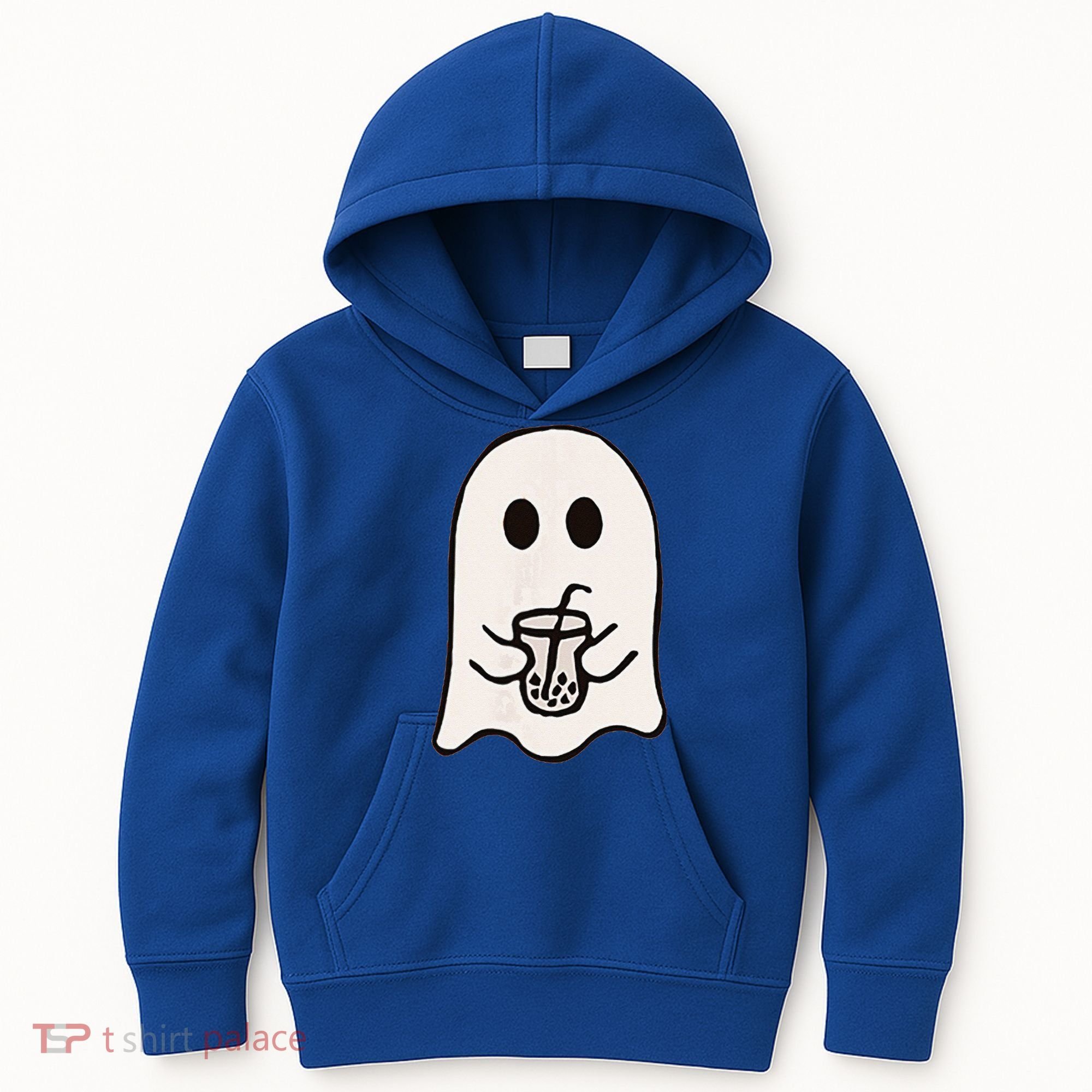 Little Ghost Ice Coffee Happy Halloween Kids Hoodie