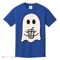Little Ghost Ice Coffee Happy Halloween Kids T-Shirt thumb 0