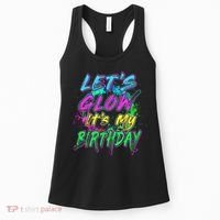 Let's Glow It's My Birthday Glow Party 80s Costume Party Women's Tank Top thumb 0