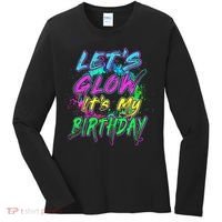 Let's Glow It's My Birthday Glow Party 80s Costume Party Women's Long Sleeve Shirt thumb 0