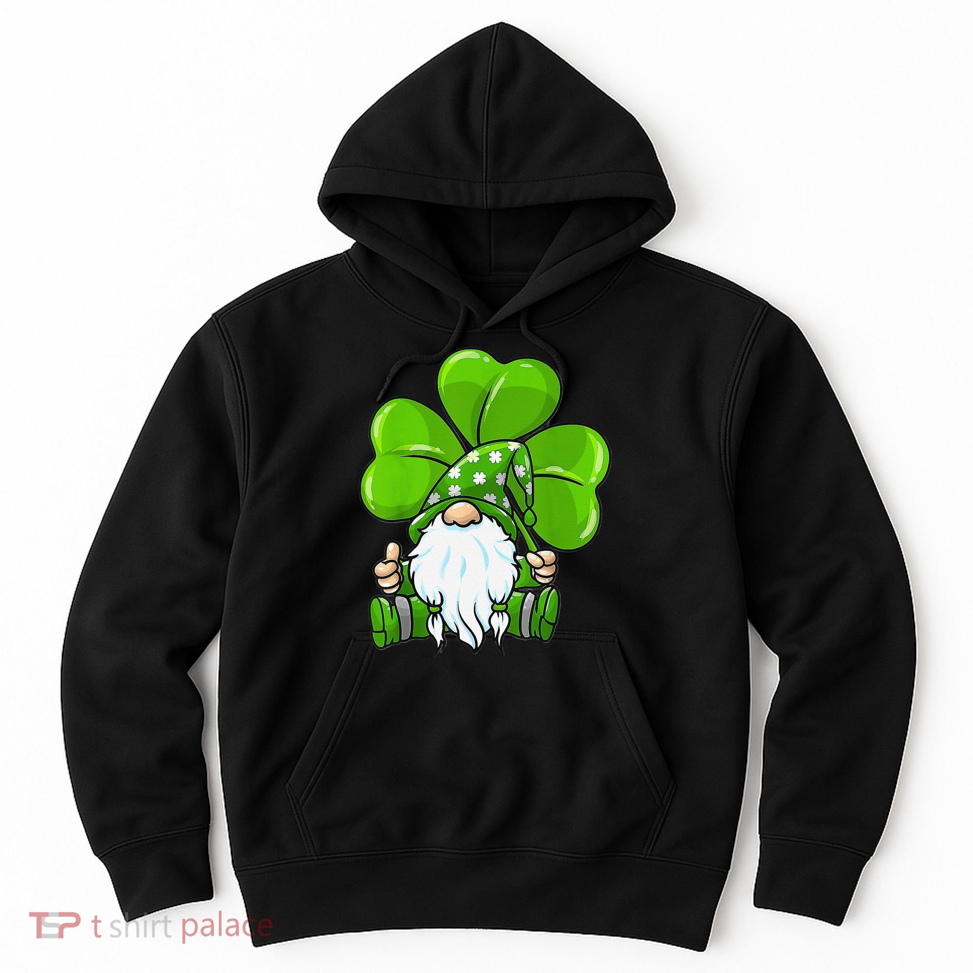 LOVE Gnomes Irish Shamrock St Patrick's Day Hoodie