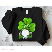 LOVE Gnomes Irish Shamrock St Patrick's Day Sweatshirt thumb 2