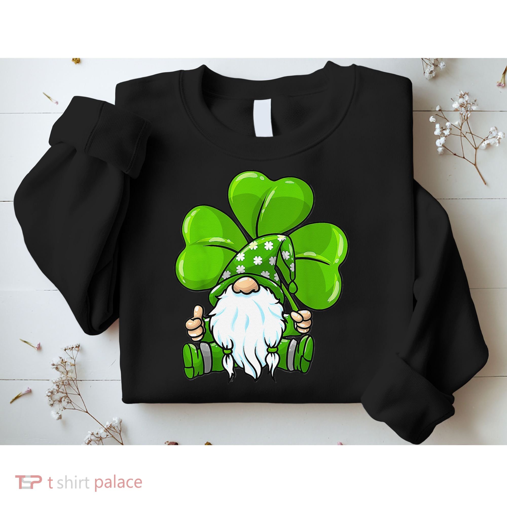 LOVE Gnomes Irish Shamrock St Patrick's Day Sweatshirt