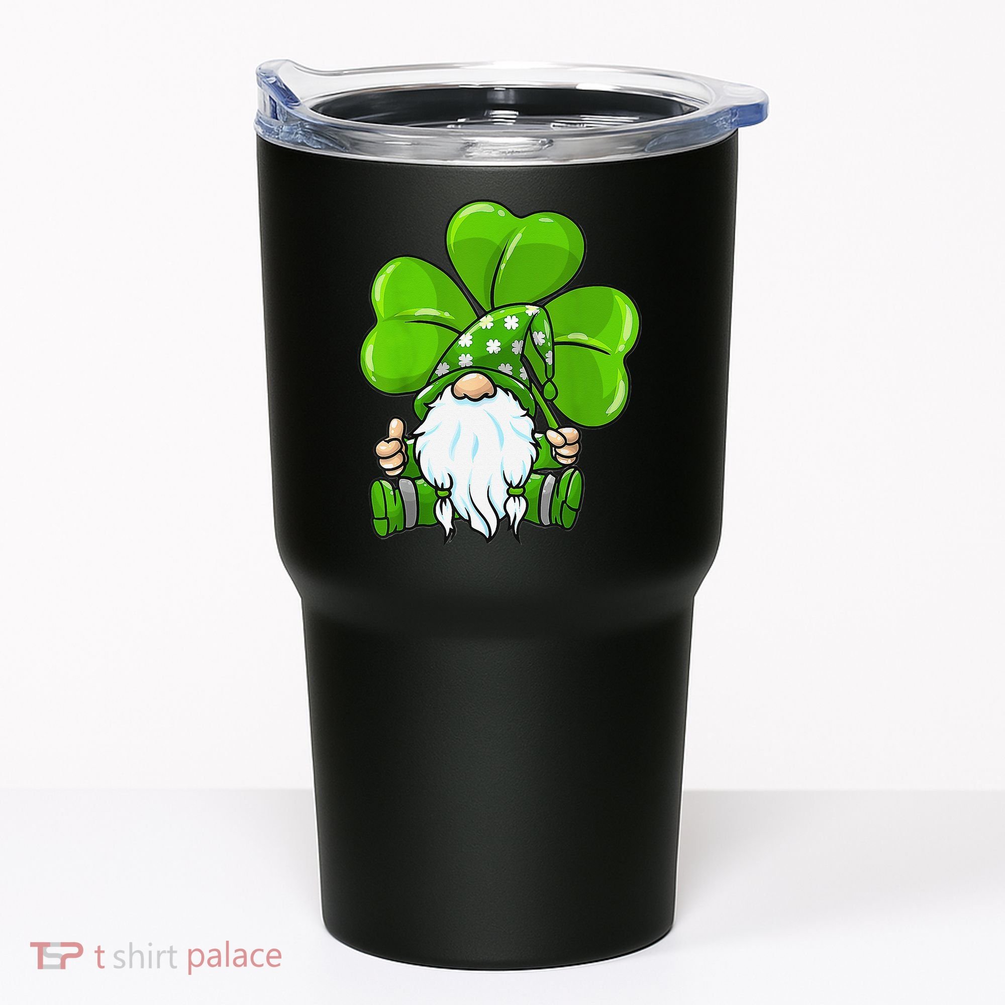 LOVE Gnomes Irish Shamrock St Patrick's Day Tumbler