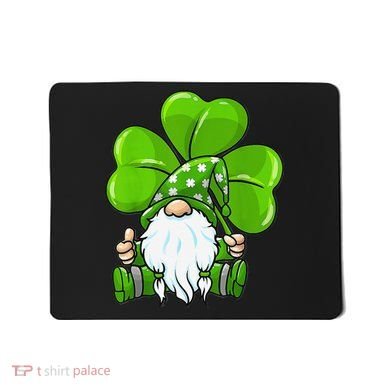 LOVE Gnomes Irish Shamrock St Patrick's Day Mousepad