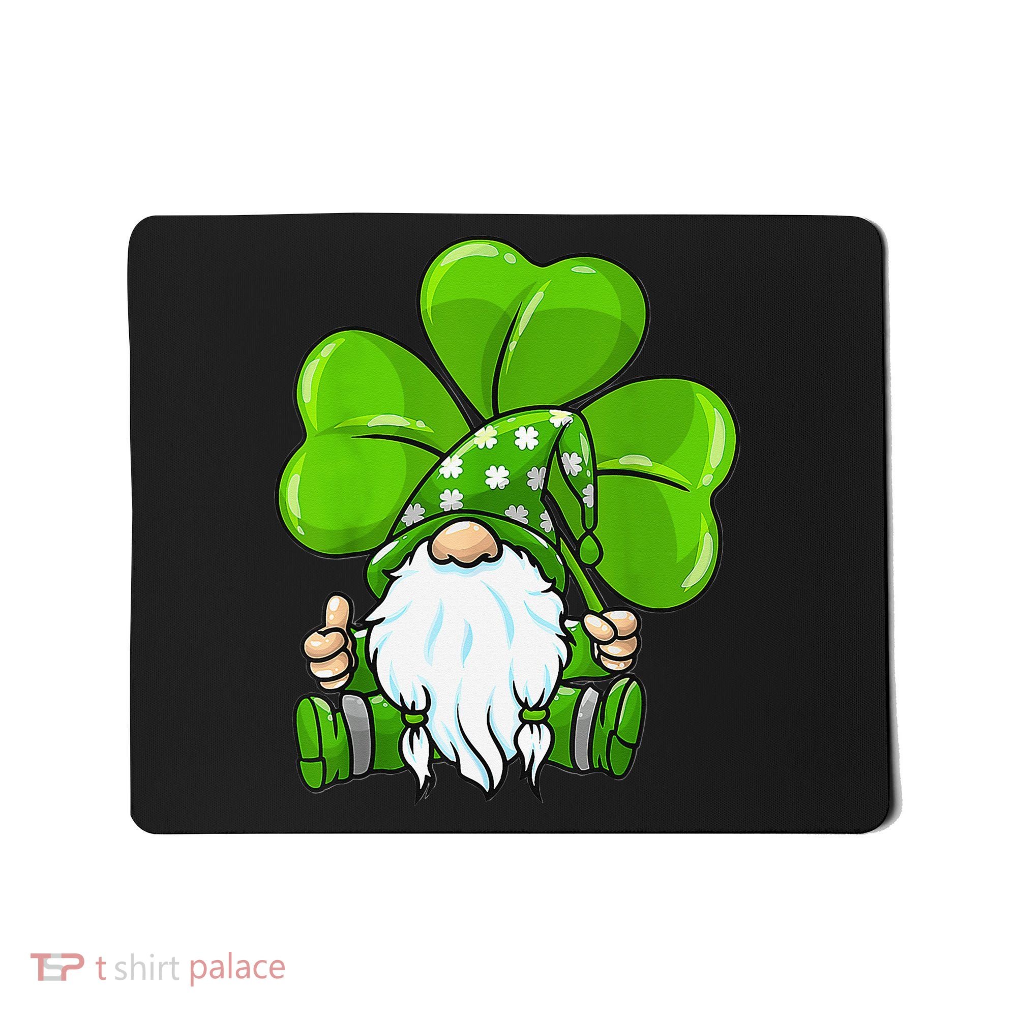 LOVE Gnomes Irish Shamrock St Patrick's Day Mousepad