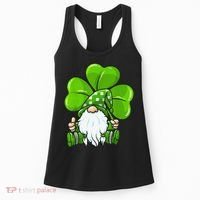 LOVE Gnomes Irish Shamrock St Patrick's Day Women's Tank Top thumb 0