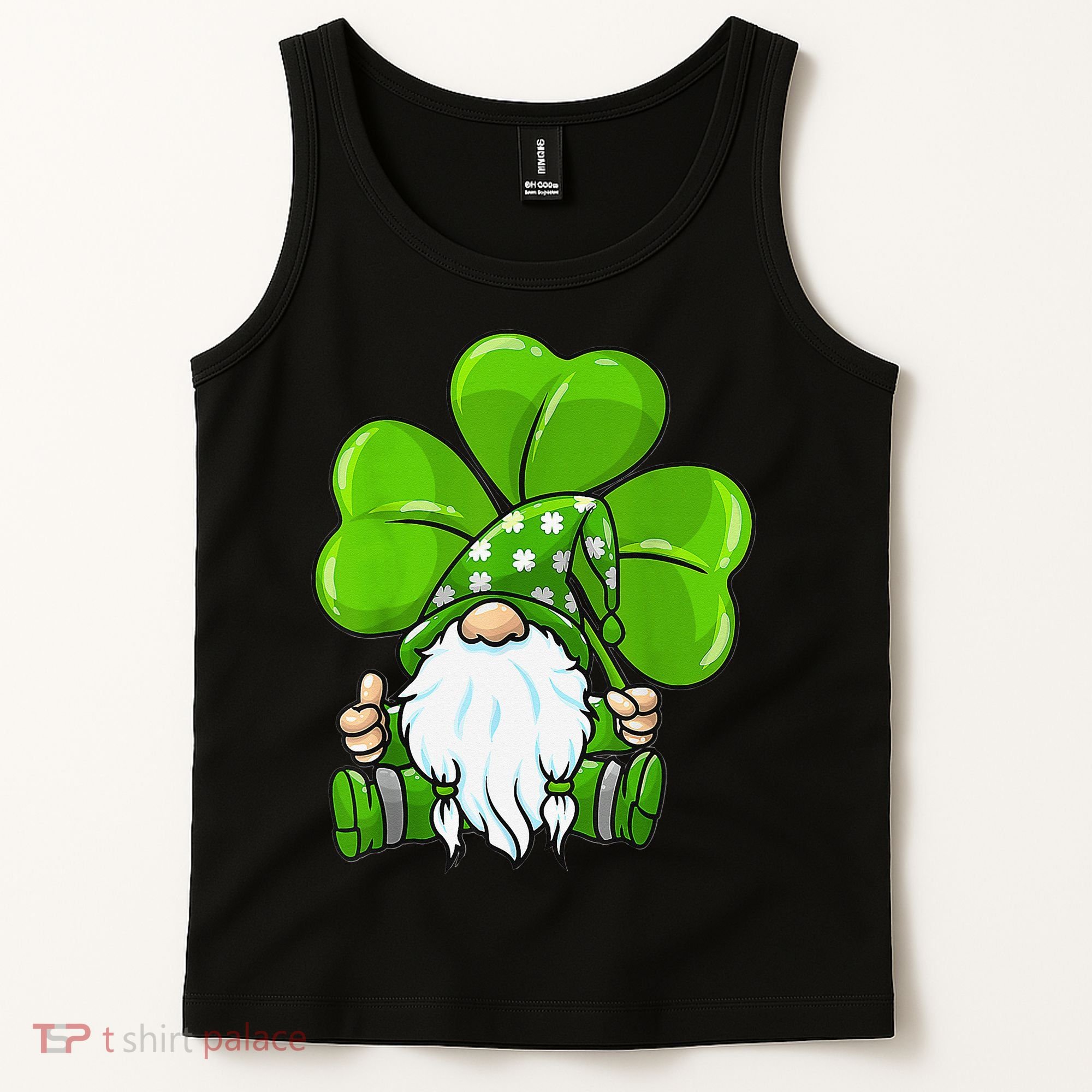 LOVE Gnomes Irish Shamrock St Patrick's Day Tank Top