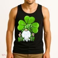 LOVE Gnomes Irish Shamrock St Patrick's Day Tank Top thumb 3