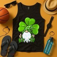 LOVE Gnomes Irish Shamrock St Patrick's Day Tank Top thumb 4