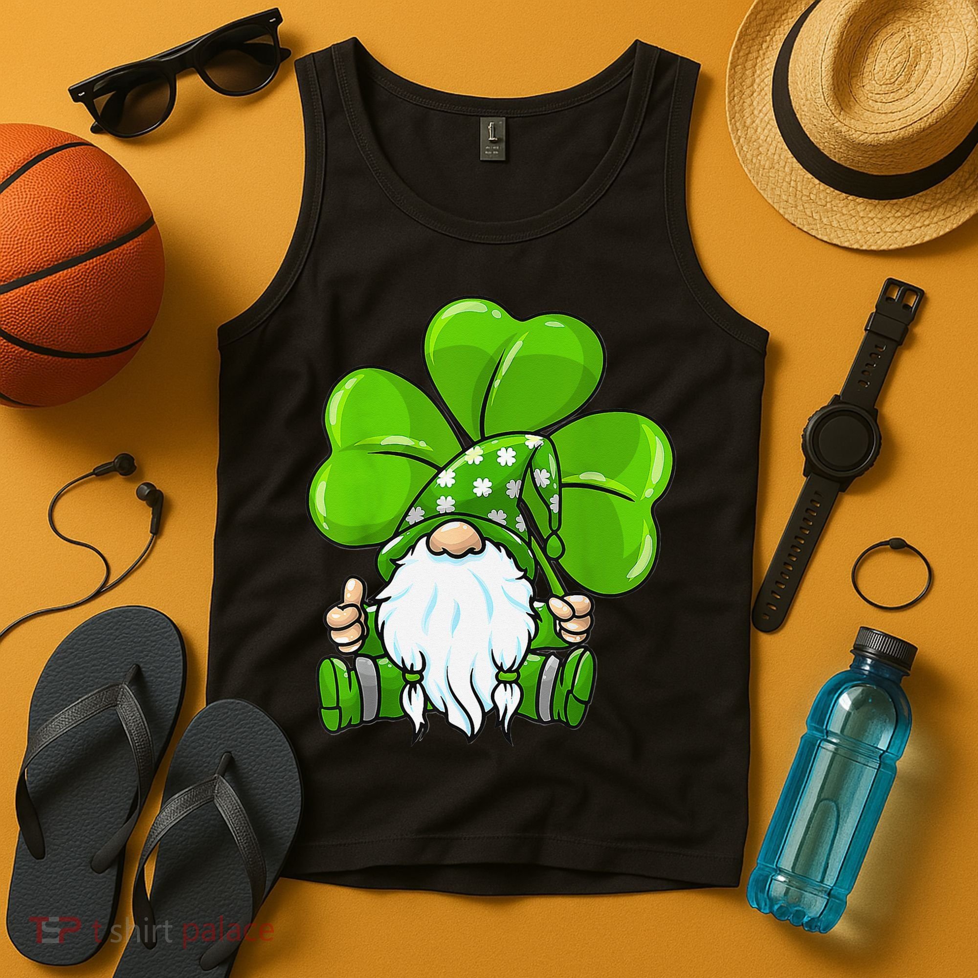 LOVE Gnomes Irish Shamrock St Patrick's Day Tank Top