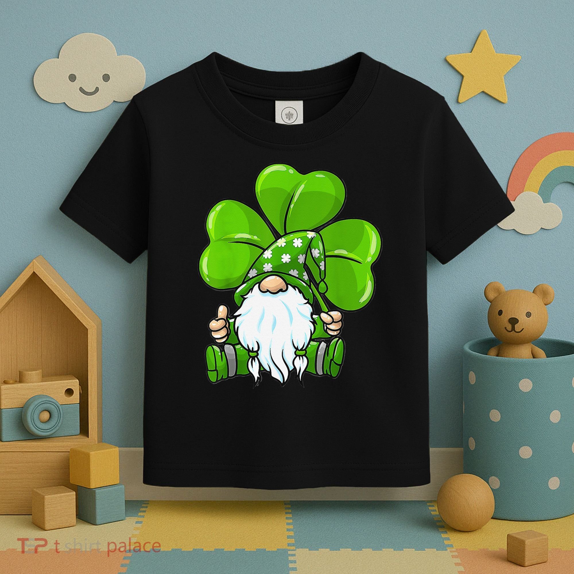 LOVE Gnomes Irish Shamrock St Patrick's Day Toddler T-Shirt