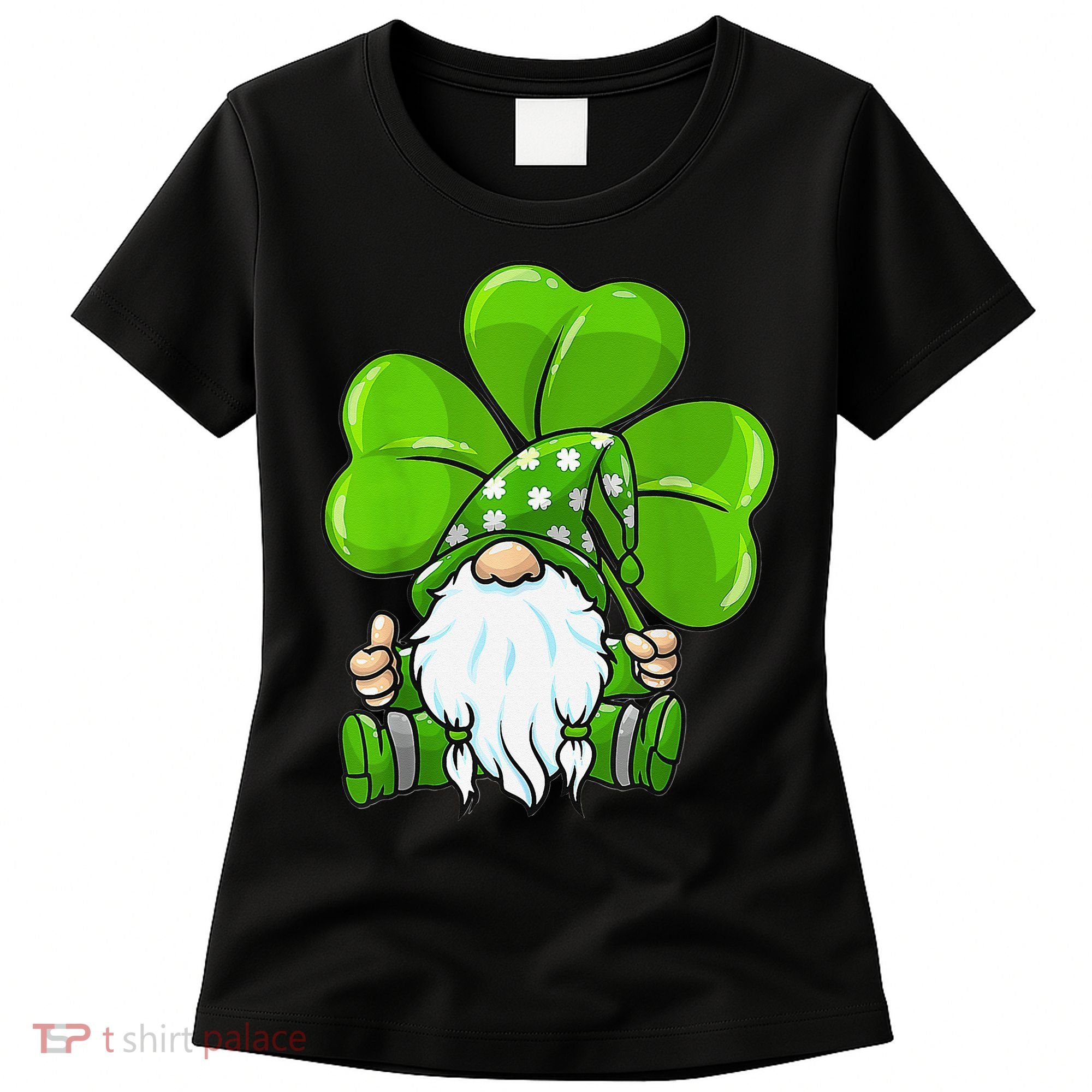 LOVE Gnomes Irish Shamrock St Patrick's Day Women's T-Shirt