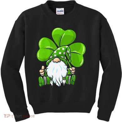 LOVE Gnomes Irish Shamrock St Patrick's Day Kids Sweatshirt