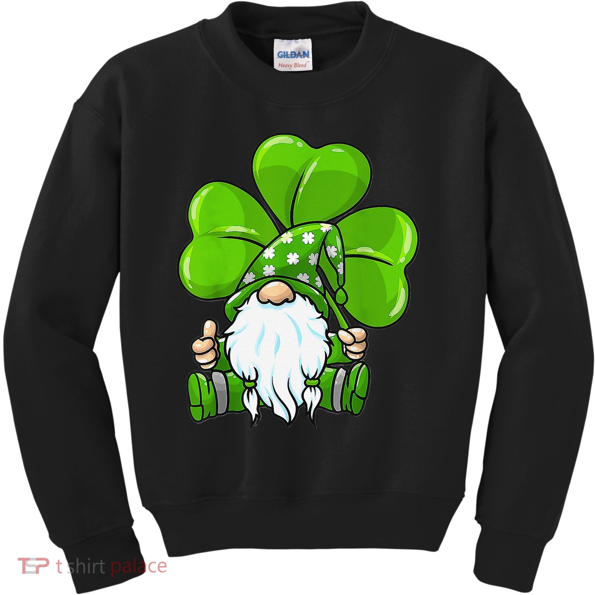 LOVE Gnomes Irish Shamrock St Patrick's Day Kids Sweatshirt