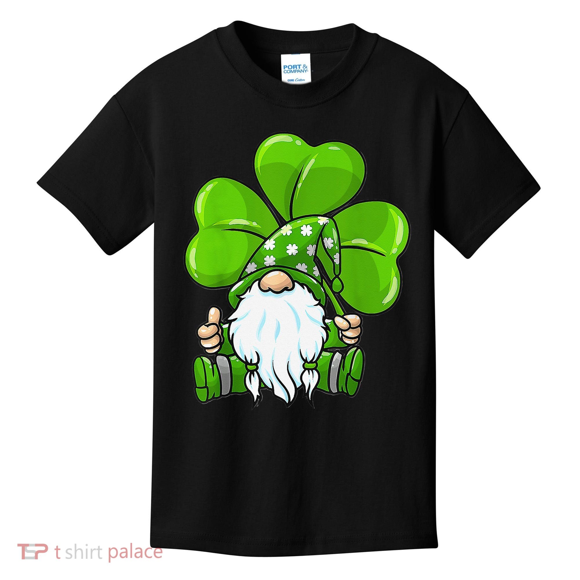 LOVE Gnomes Irish Shamrock St Patrick's Day Kids T-Shirt
