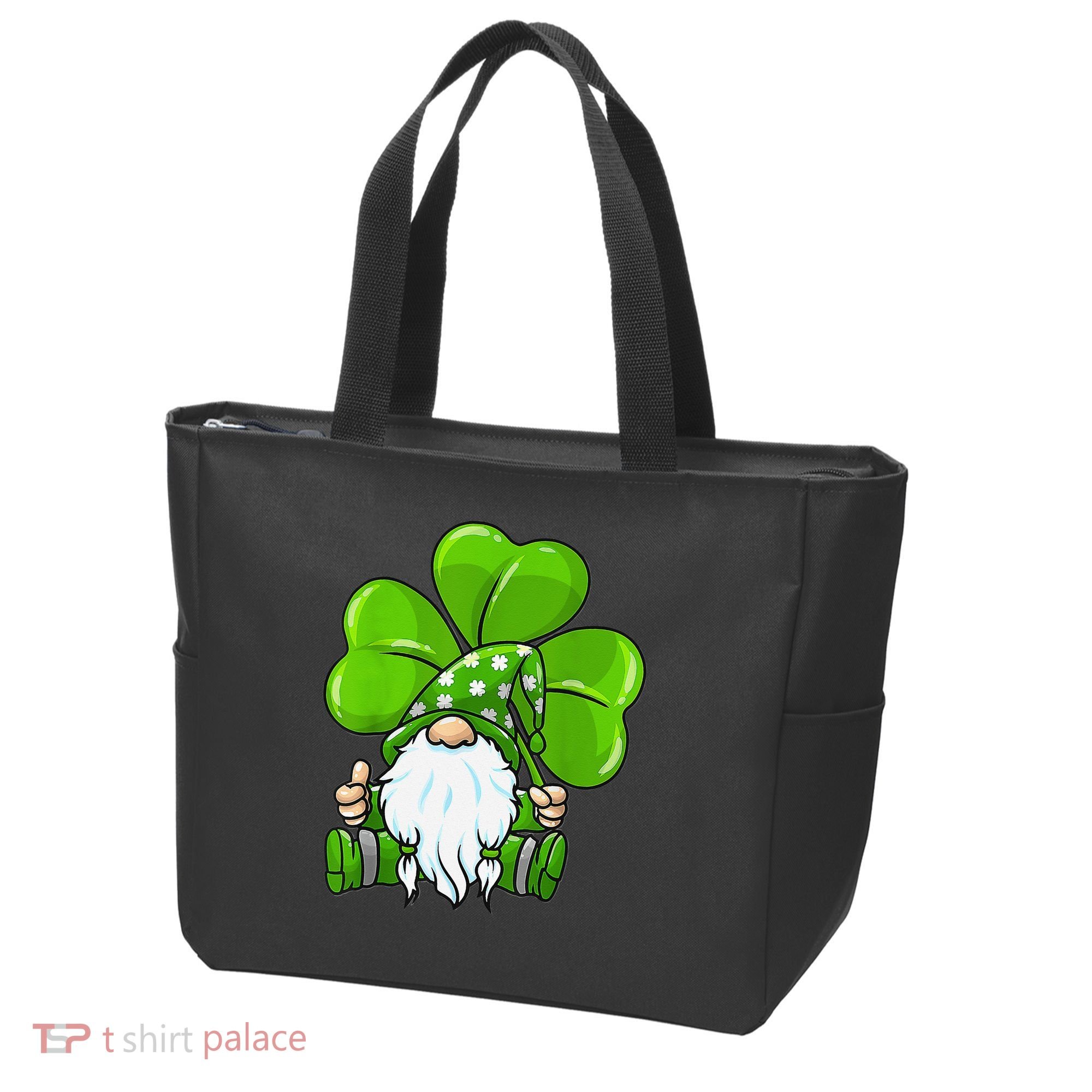 LOVE Gnomes Irish Shamrock St Patrick's Day Tote Bag