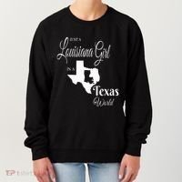  Louisiana Girl In A Texas World Women's Sweatshirt thumb 0