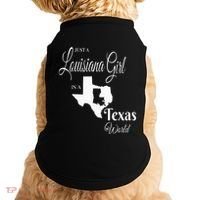 Louisiana Girl In A Texas World Doggie Tank thumb 0