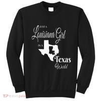  Louisiana Girl In A Texas World Sweatshirt thumb 0