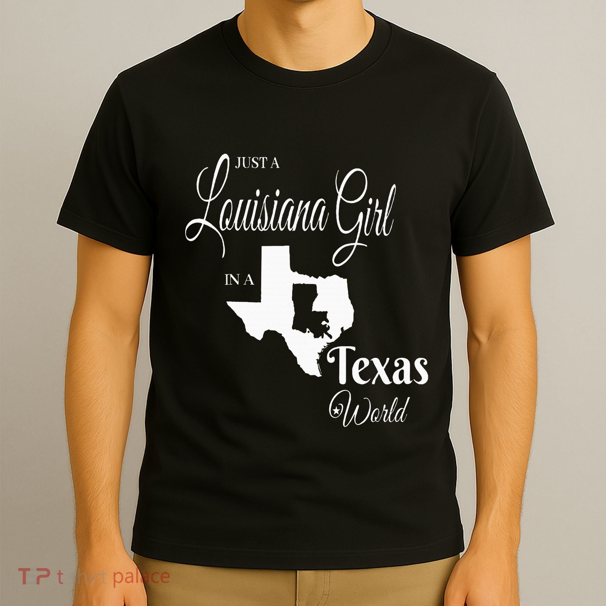  Louisiana Girl In A Texas World T-Shirt