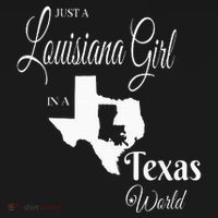  Louisiana Girl In A Texas World Women's Hoodie thumb 2