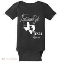  Louisiana Girl In A Texas World Baby Bodysuit thumb 0
