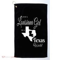  Louisiana Girl In A Texas World Golf Towel thumb 0