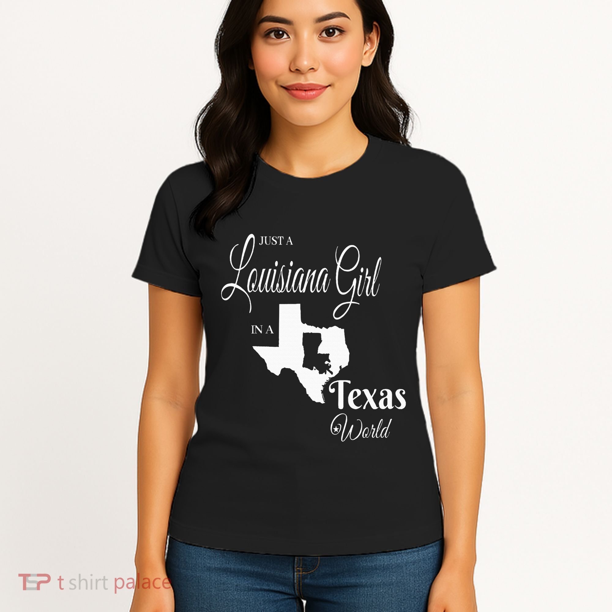  Louisiana Girl In A Texas World Women's T-Shirt