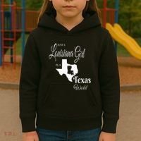  Louisiana Girl In A Texas World Kids Hoodie thumb 3