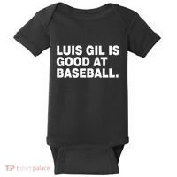 Luis Gil Is Good At Baseball Baby Bodysuit thumb 0