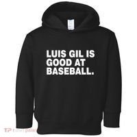 Luis Gil Is Good At Baseball Toddler Hoodie thumb 0